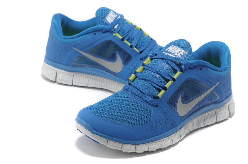 Hot Nike Free5.0 Women Shoes Gray/Dodgerblue